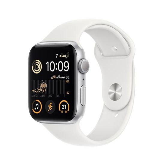 Picture of Apple Watch SE 2nd Gen GPS 44mm Silver, Case with Starlight Sport Band