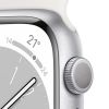 Picture of Apple Watch Series 8 GPS, 41mm Silver Aluminium Case with White Sport Band