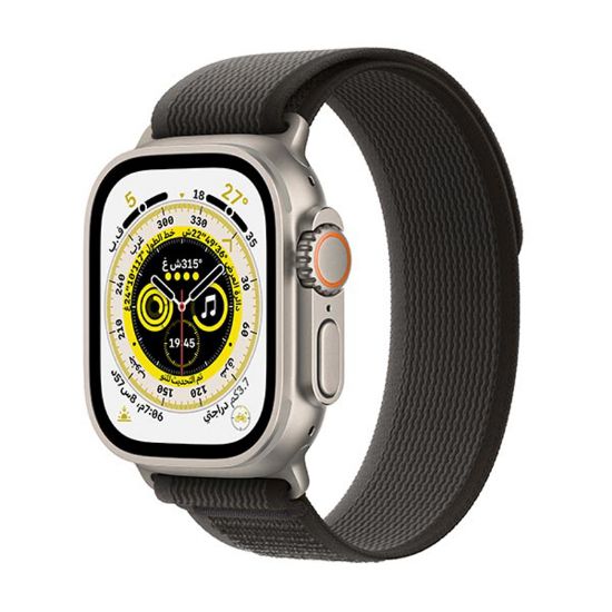 Picture of Apple Watch Ultra GPS + Cellular, 49mm Titanium Case with Black/Gray Trail Loop - M/L