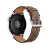 Picture of Huawei Watch GT 3 46 GPS, Silver Stainless Steel Case/Brown Leather Strap