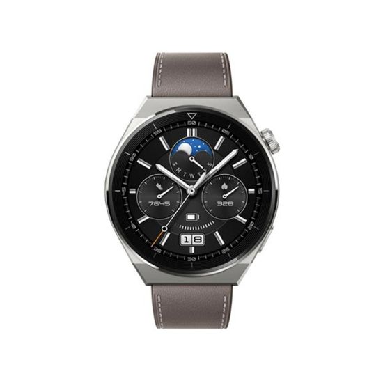 Picture of HUAWEI WATCH GT 3 Pro Classic Edition 32MB+4GB Light Titanium Case Gray Leather Strap