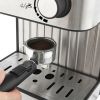 Picture of Limodo Espresso Coffee Maker, Latte Foam Machine with Stainless Steel Outer Body, 15 bar pump, 1.6L Tank,850W - Black/Silver