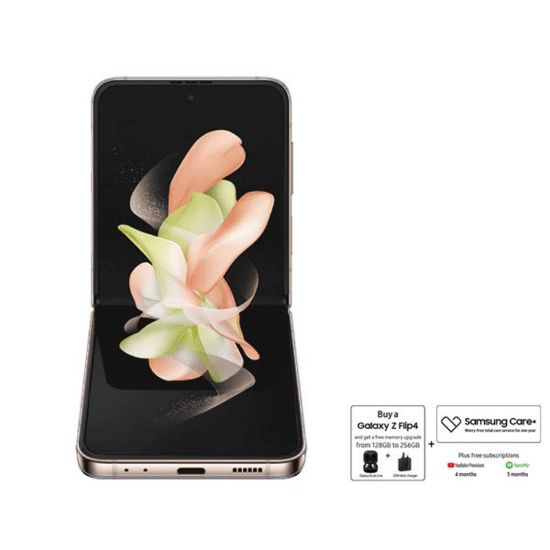 Picture of Samsung Galaxy z Flip4, 256GB, 5G, 8GB Ram - Pink Gold