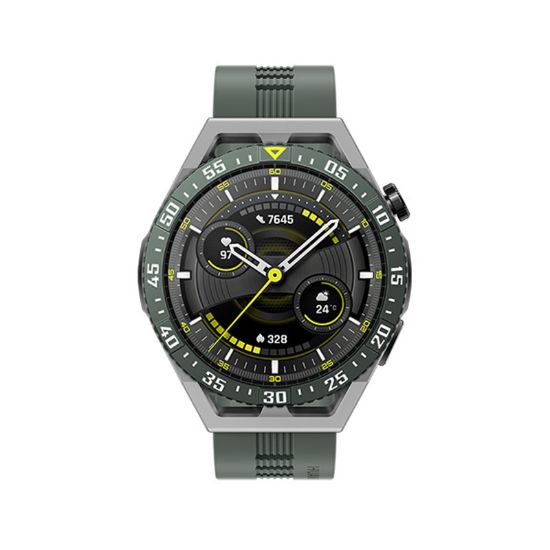 Picture of Huawei Watch GT ‎3‎ SE, 46 GPS, Grey Durable Polymer Fiber Watch Case Green TPU Strap