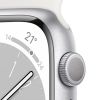 Picture of Apple Watch Series 8 GPS, 45mm Silver Aluminium Case with White Sport Band