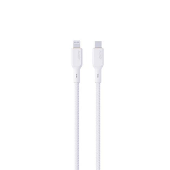 Picture of AUKEY ES Braided Nylon Sync & Charge MFI Cable USB-C To Lightning 1m NCL1 - White