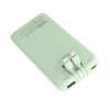 Picture of Infinix Power Bank XP07 10,000 mAh 22.5W PD, QC, PE Thunder Charge built in Lightning, USB C Cables Green