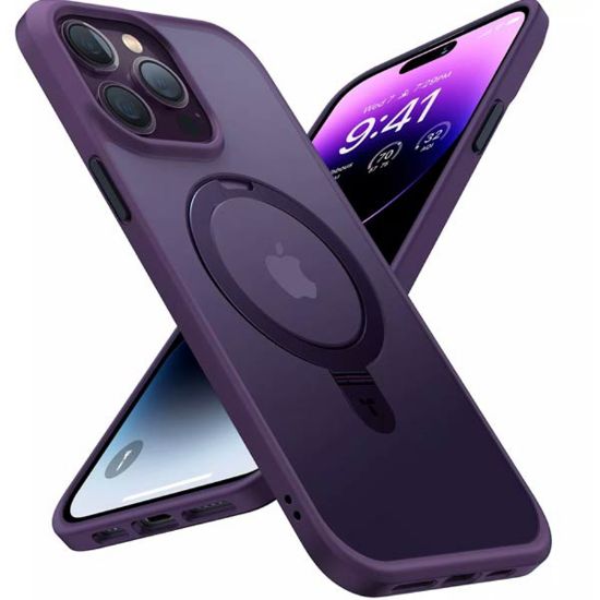 Picture of Torras iPhone 14 Pro 6.1 UPRO Ostand Matte Case dark purple